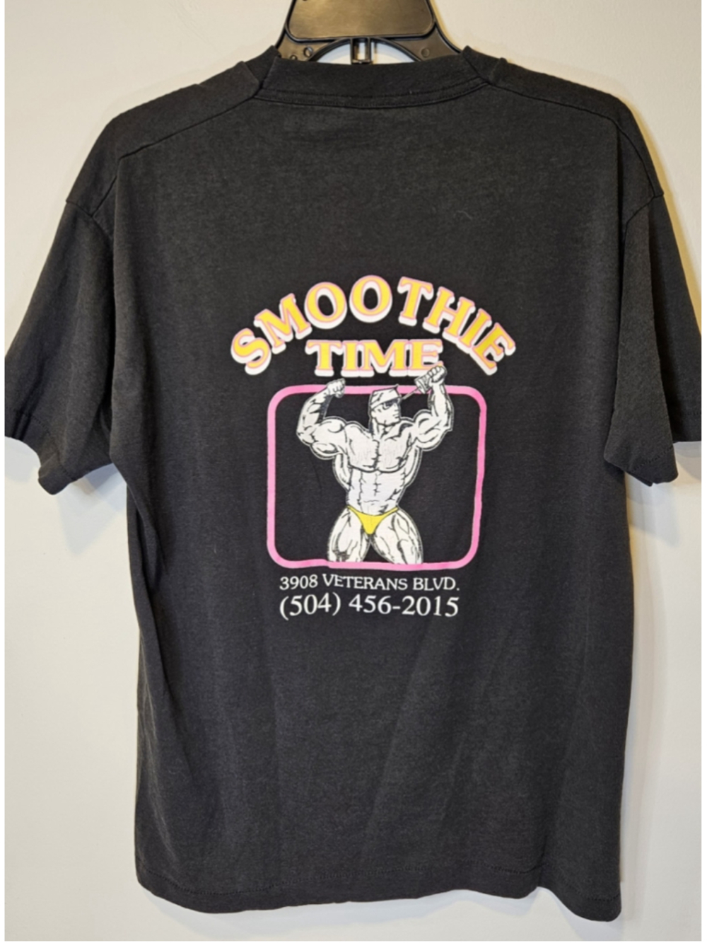 Vintage 90s Smoothie Time Bodybuilder T Shirt FOTL USA Single Stitch Large